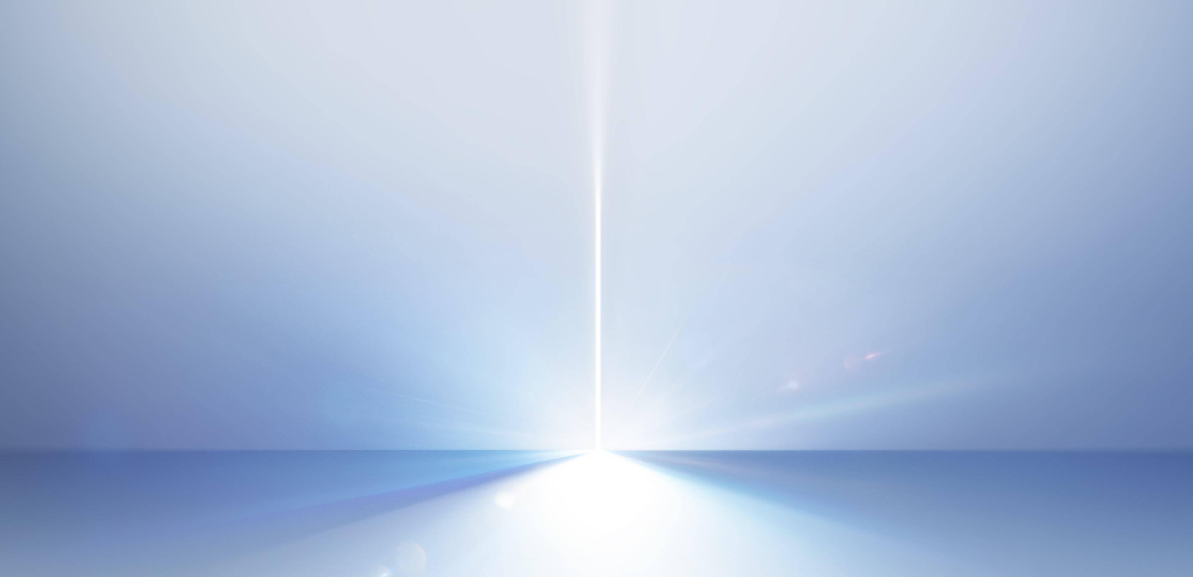 bright white beam of light shining upward, soft gradient glow