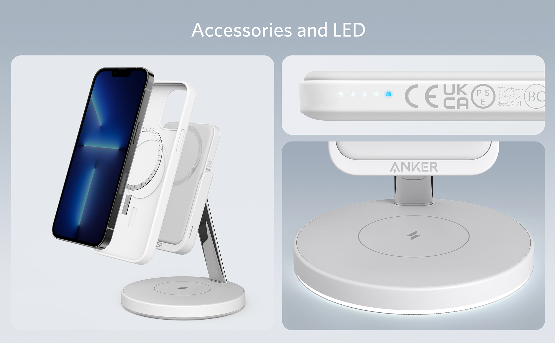 Anker 633 Mag-Go 5000Mah 2-ln-l Magnetic Wireless Charger, B25A7121, AYOUB COMPUTERS